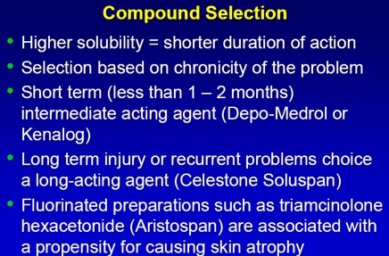 image Choosing the type of cortisone